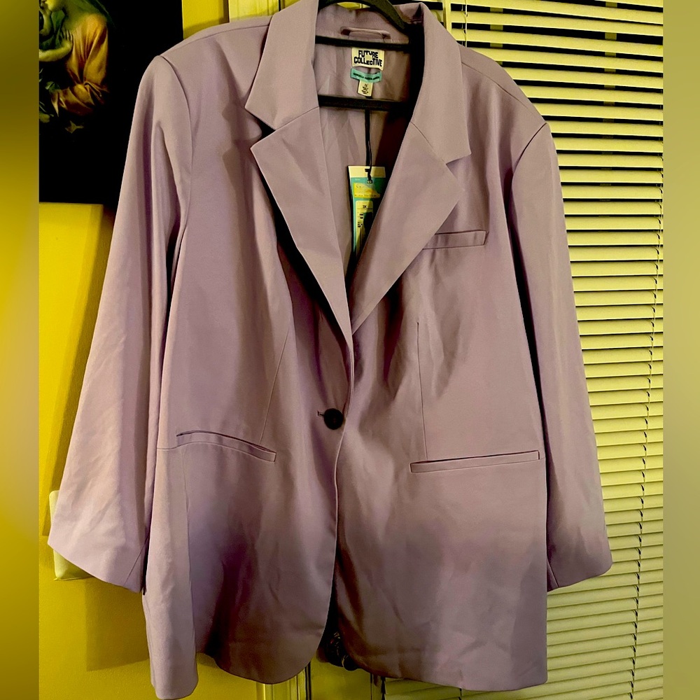 Relaxed Lavender Blazer Jacket - Women's